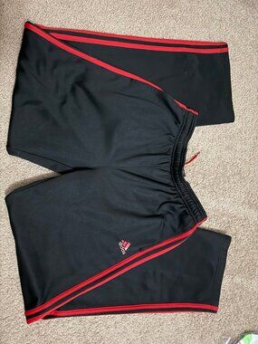 Adidas XL black and red striped sweatpants